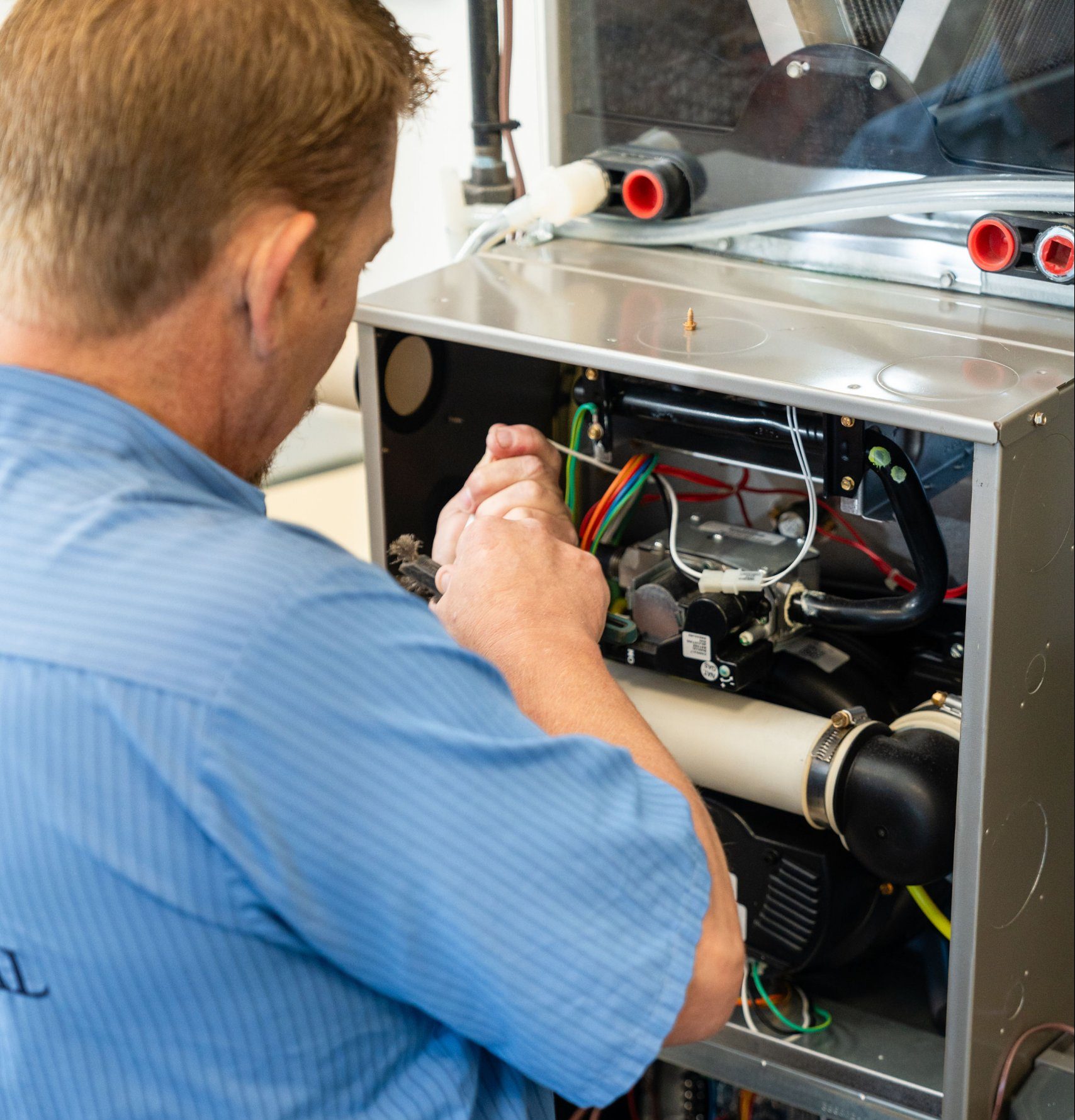 High-efficiency furnace install, Edmonton home