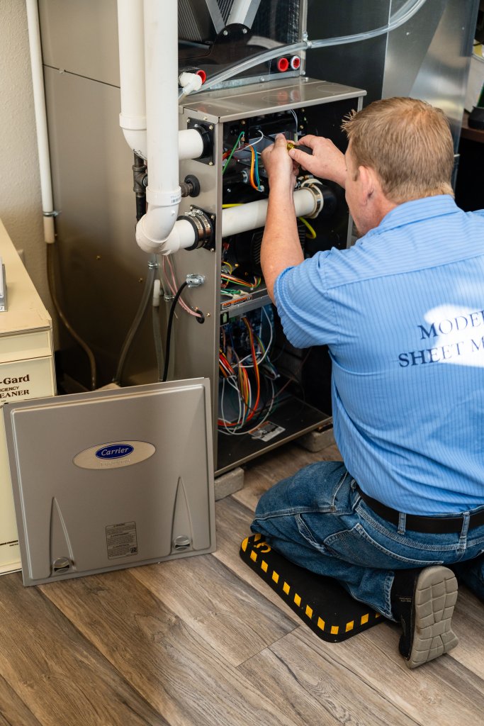 Central AC install, two-storey home